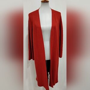 PUMPKIN TENCEL SILK BLEND LONG CARDIGAN